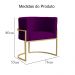 Kit 02 Poltronas Decorativa Luana Luxo Veludo Roxo