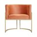 Kit 02 Poltronas Decorativa Luana Luxo Veludo Terracota