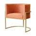Kit 02 Poltronas Decorativa Luana Luxo Veludo Terracota