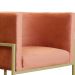 Kit 02 Poltronas Decorativa Luana Luxo Veludo Terracota