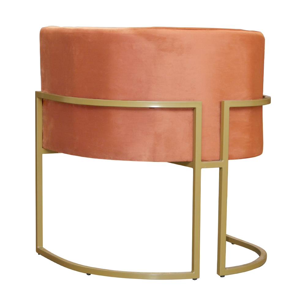 Kit 02 Poltronas Decorativa Luana Luxo Veludo Terracota