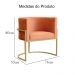 Kit 02 Poltronas Decorativa Luana Luxo Veludo Terracota