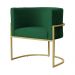 Kit 02 Poltronas Decorativa Luana Luxo Veludo Verde - DS Estofados