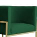 Kit 02 Poltronas Decorativa Luana Luxo Veludo Verde - DS Estofados