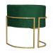 Kit 02 Poltronas Decorativa Luana Luxo Veludo Verde - DS Estofados