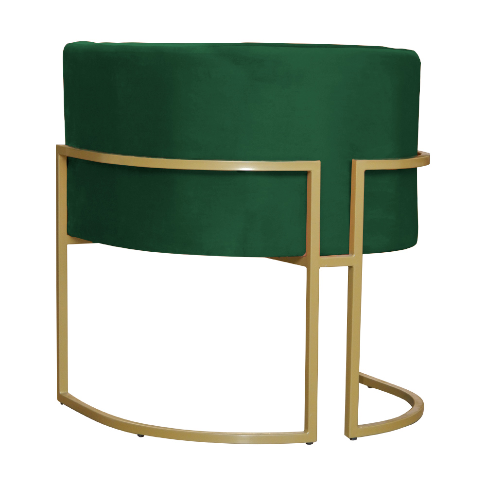 Kit 02 Poltronas Decorativa Luana Luxo Veludo Verde - DS Estofados