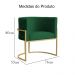 Kit 02 Poltronas Decorativa Luana Luxo Veludo Verde - DS Estofados