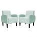 Kit 02 Poltronas Decorativa Luiza Para Escritório Veludo Acqua - DS Estofados