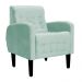 Kit 02 Poltronas Decorativa Luiza Para Escritório Veludo Acqua - DS Estofados