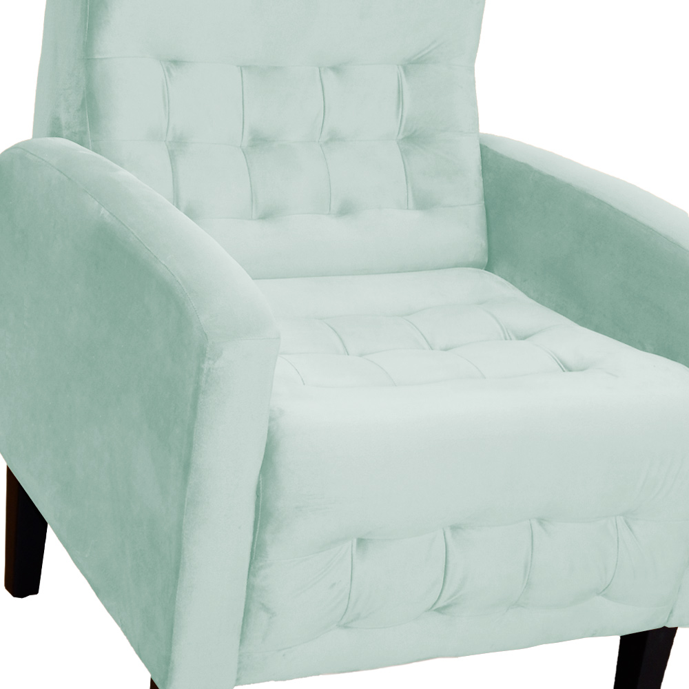 Kit 02 Poltronas Decorativa Luiza Para Escritório Veludo Acqua - DS Estofados