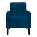 Kit 02 Poltronas Decorativa Luiza Para Escritório Veludo Azul Marinho - DS Estofados