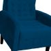 Kit 02 Poltronas Decorativa Luiza Para Escritório Veludo Azul Marinho - DS Estofados