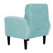 Kit 02 Poltronas Decorativa Luiza Para Escritório Veludo Azul Turquesa - DS Estofados