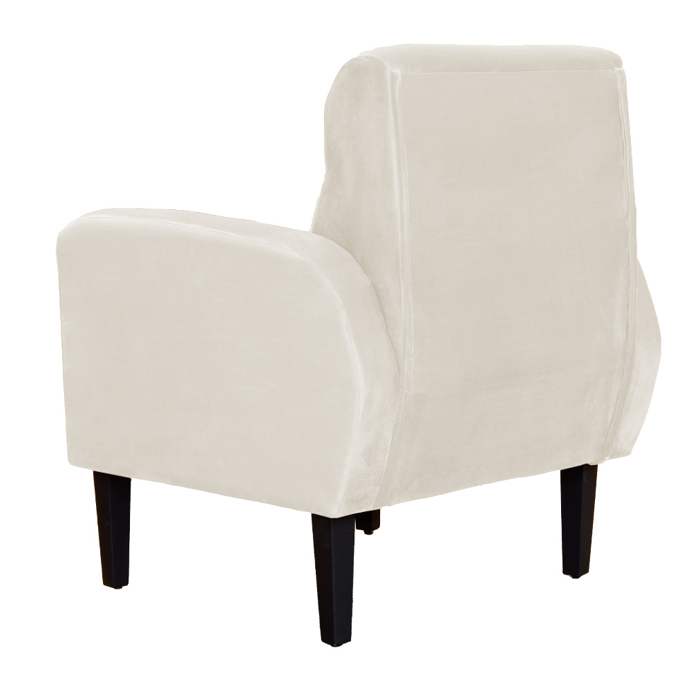 Kit 02 Poltronas Decorativa Luiza Para Escritório Veludo Bege - DS Estofados
