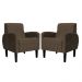 Kit 02 Poltronas Decorativa Luiza Para Escritório Veludo Marrom - DS Estofados
