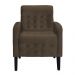 Kit 02 Poltronas Decorativa Luiza Para Escritório Veludo Marrom - DS Estofados