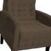 Kit 02 Poltronas Decorativa Luiza Para Escritório Veludo Marrom - DS Estofados