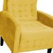Kit 02 Poltronas Decorativa Luiza Para Escritório Veludo Mostarda - DS Estofados
