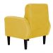 Kit 02 Poltronas Decorativa Luiza Para Escritório Veludo Mostarda - DS Estofados