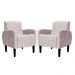 Kit 02 Poltronas Decorativa Luiza Para Escritório Veludo Rosê - DS Estofados