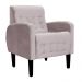 Kit 02 Poltronas Decorativa Luiza Para Escritório Veludo Rosê - DS Estofados