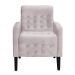 Kit 02 Poltronas Decorativa Luiza Para Escritório Veludo Rosê - DS Estofados