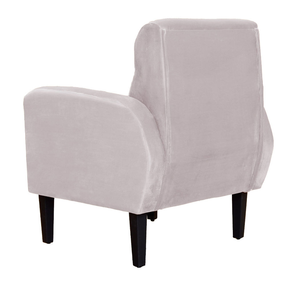 Kit 02 Poltronas Decorativa Luiza Para Escritório Veludo Rosê - DS Estofados