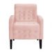 Kit 02 Poltronas Decorativa Luiza Para Escritório Veludo Rosa - DS Estofados