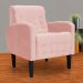 Kit 02 Poltronas Decorativa Luiza Para Escritório Veludo Rosa - DS Estofados