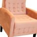 Kit 02 Poltronas Decorativa Luiza Para Escritório Veludo Terracota - DS Estofados