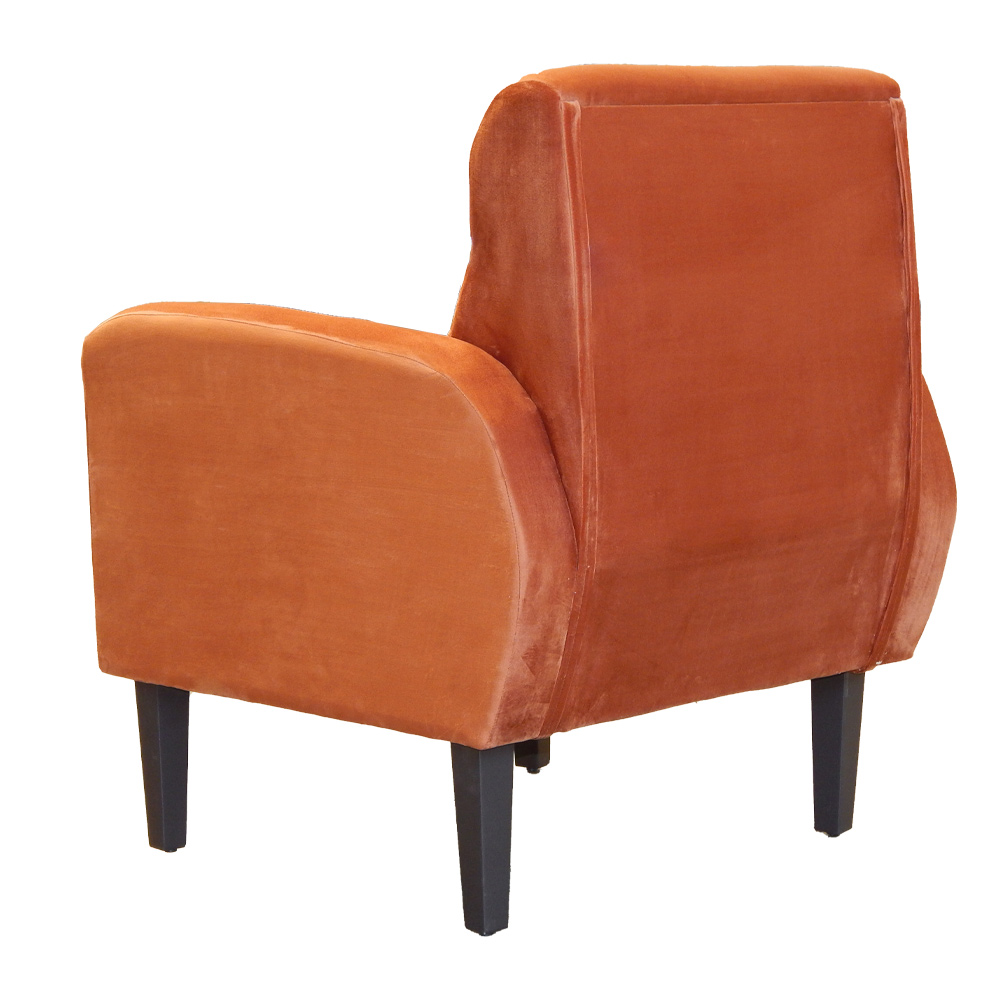 Kit 02 Poltronas Decorativa Luiza Para Escritório Veludo Terracota - DS Estofados