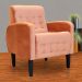 Kit 02 Poltronas Decorativa Luiza Para Escritório Veludo Terracota - DS Estofados