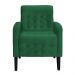 Kit 02 Poltronas Decorativa Luiza Para Escritório Veludo Verde - DS Estofados