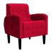 Kit 02 Poltronas Decorativa Luiza Para Escritório Veludo Vermelho - DS Estofados