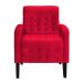 Kit 02 Poltronas Decorativa Luiza Para Escritório Veludo Vermelho - DS Estofados