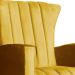 Kit 02 Poltronas Decorativa Melinda Pés Balanço Veludo Amarelo