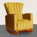Kit 02 Poltronas Decorativa Melinda Pés Balanço Veludo Amarelo