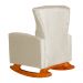Kit 02 Poltronas Decorativa Melinda Pés Balanço Veludo Bege