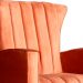 Kit 02 Poltronas Decorativa Melinda Pés Balanço Veludo Laranja
