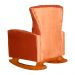 Kit 02 Poltronas Decorativa Melinda Pés Balanço Veludo Laranja