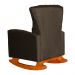 Kit 02 Poltronas Decorativa Melinda Pés Balanço Veludo Marrom