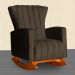 Kit 02 Poltronas Decorativa Melinda Pés Balanço Veludo Marrom