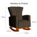 Kit 02 Poltronas Decorativa Melinda Pés Balanço Veludo Marrom
