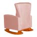 Kit 02 Poltronas Decorativa Melinda Pés Balanço Veludo Rosa