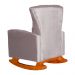 Kit 02 Poltronas Decorativa Melinda Pés Balanço Veludo Rosa