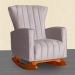 Kit 02 Poltronas Decorativa Melinda Pés Balanço Veludo Rosa