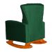 Kit 02 Poltronas Decorativa Melinda Pés Balanço Veludo Verde