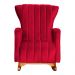 Kit 02 Poltronas Decorativa Melinda Pés Balanço Veludo Vermelho