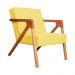 Kit 02 Poltronas Decorativa Monalisa para Sala Pequena Suede Amarelo