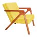 Kit 02 Poltronas Decorativa Monalisa para Sala Pequena Suede Amarelo